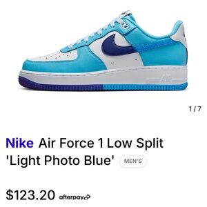 Nike Air Force 1 Low in Light Blue and White